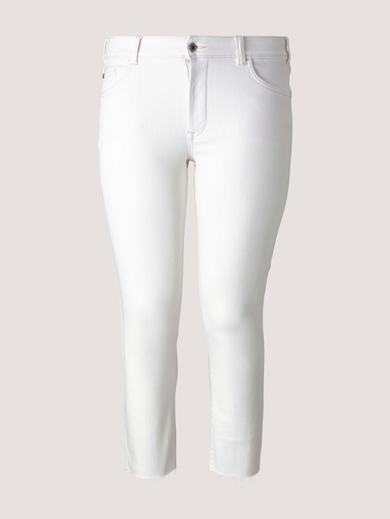 Plus - Slim Fit Jeans mit Fransen - Frauen - Whisper White Plus - Slim Fit Jeans mit Fransen - Frauen - Whisper White - 7 - My True Me