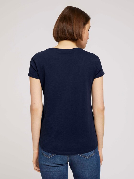 T-Shirt mit Schriftprint - Frauen - Real Navy Blue T-Shirt mit Schriftprint - Frauen - Real Navy Blue - 2 - TOM TAILOR Denim