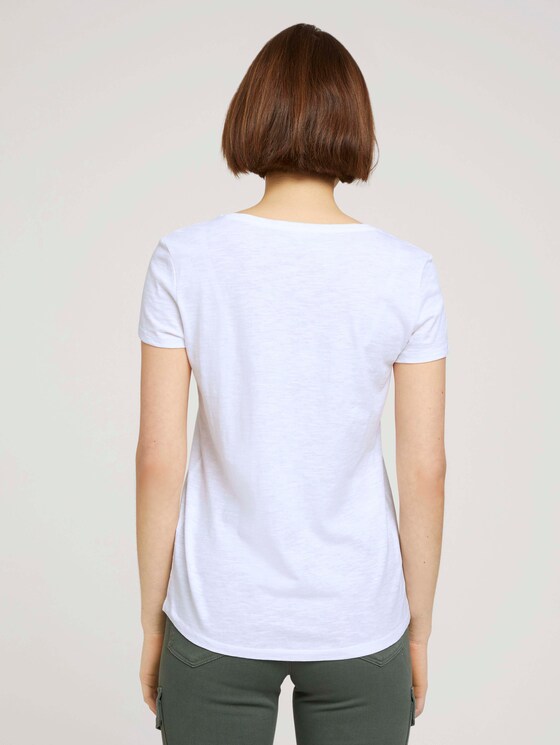 T-Shirt mit Schriftprint - Frauen - White T-Shirt mit Schriftprint - Frauen - White - 2 - TOM TAILOR Denim