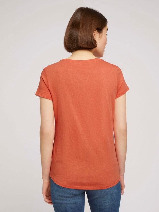 T-Shirt mit Schriftprint - Frauen - sundown coral T-Shirt mit Schriftprint - Frauen - sundown coral - 2 - TOM TAILOR Denim