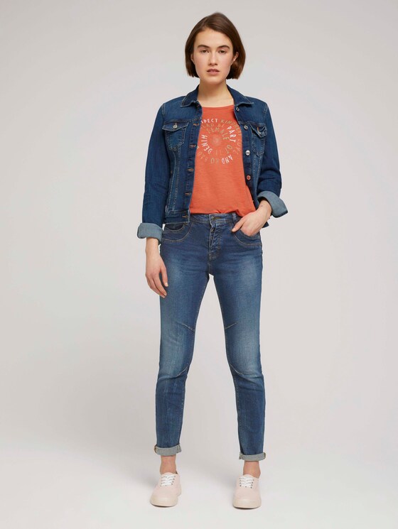 T-Shirt mit Schriftprint - Frauen - sundown coral T-Shirt mit Schriftprint - Frauen - sundown coral - 3 - TOM TAILOR Denim