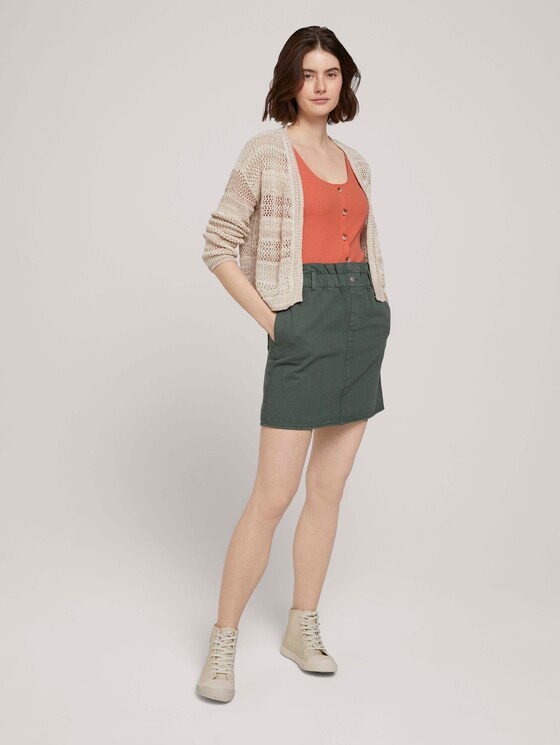 Ripp Top mit Knopfleiste - Frauen - sundown coral Ripp Top mit Knopfleiste - Frauen - sundown coral - 3 - TOM TAILOR Denim