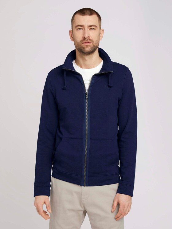 Sweatjacke mit Stehkragen - Männer - Sailor Blue Sweatjacke mit Stehkragen - Männer - Sailor Blue - 1 - TOM TAILOR