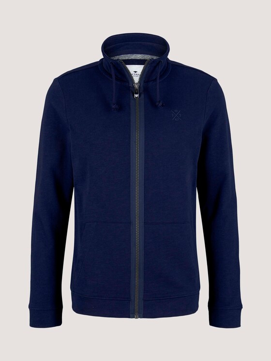 Sweatjacke mit Stehkragen - Männer - Sailor Blue Sweatjacke mit Stehkragen - Männer - Sailor Blue - 7 - TOM TAILOR