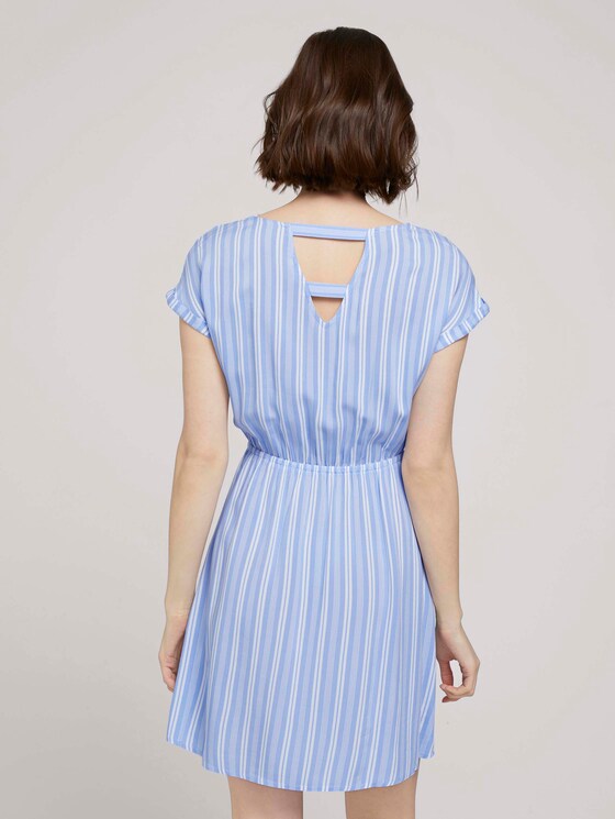 Gestreiftes Minikleid mit elastischem Bund - Frauen - light blue vertical stripe Gestreiftes Minikleid mit elastischem Bund - Frauen - light blue vertical stripe - 2 - TOM TAILOR Denim