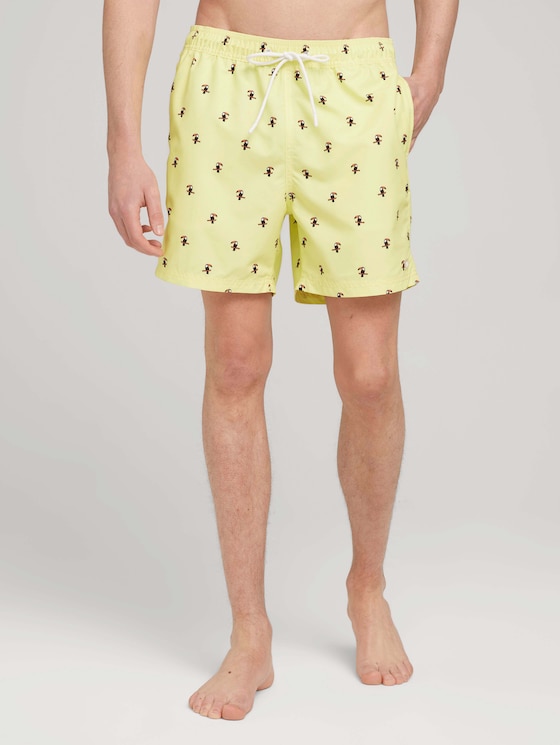 gemusterte Swim Shorts - Männer - yellow tucan print gemusterte Swim Shorts - Männer - yellow tucan print - 1 - TOM TAILOR Denim