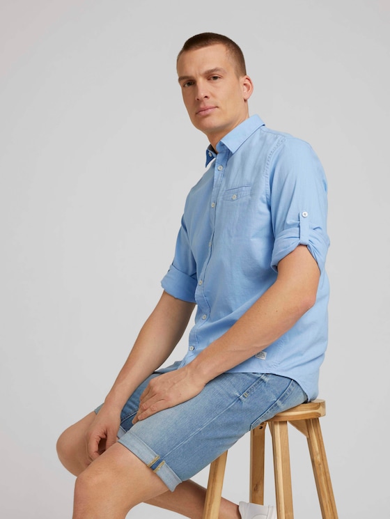 Hemd mit Brusttasche - Männer - Soft Charming Blue Hemd mit Brusttasche - Männer - Soft Charming Blue - 5 - TOM TAILOR