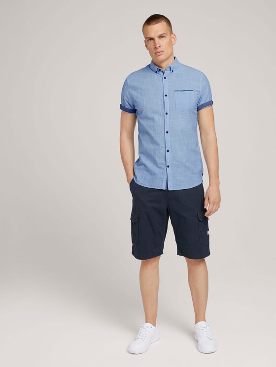 geruit overhemd - Mannen - Brilliant Blue Pint Stripe geruit overhemd - Mannen - Brilliant Blue Pint Stripe - 3 - TOM TAILOR