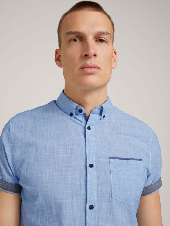 geruit overhemd - Mannen - Brilliant Blue Pint Stripe geruit overhemd - Mannen - Brilliant Blue Pint Stripe - 9 - TOM TAILOR