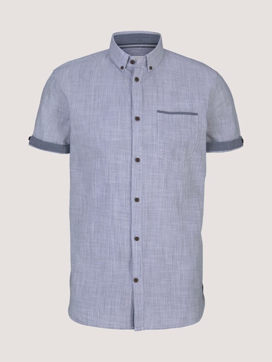 kariertes Hemd - Männer - Navy Pint Stripe kariertes Hemd - Männer - Navy Pint Stripe - 7 - TOM TAILOR