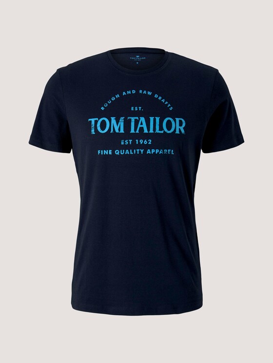 Logo Print T-Shirt - Männer - Dark Blue Logo Print T-Shirt - Männer - Dark Blue - 7 - TOM TAILOR