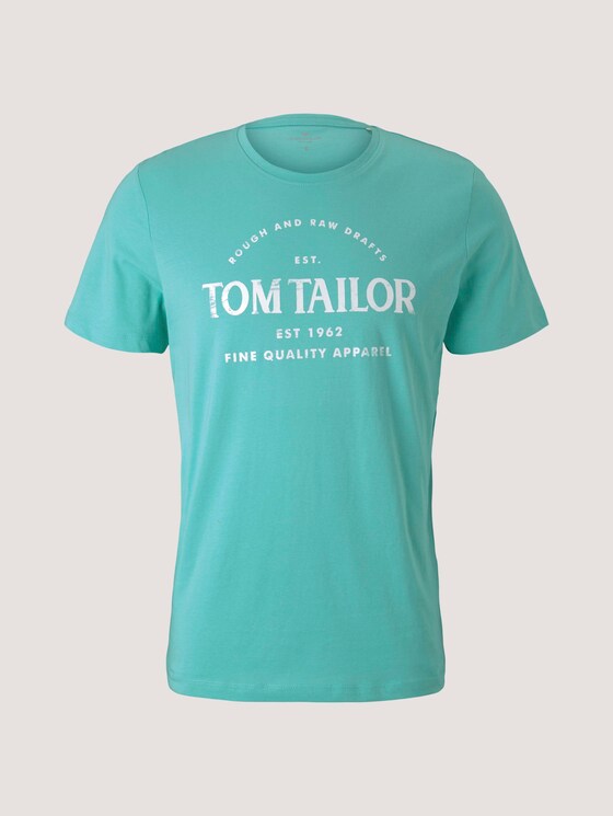 Logo Print T-Shirt - Männer - lake blue Logo Print T-Shirt - Männer - lake blue - 7 - TOM TAILOR