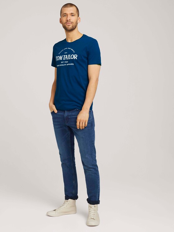 Logo Print T-Shirt - Männer - after dark blue Logo Print T-Shirt - Männer - after dark blue - 3 - TOM TAILOR