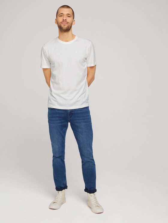 Basic T-Shirt - Männer - Off White Basic T-Shirt - Männer - Off White - 3 - TOM TAILOR