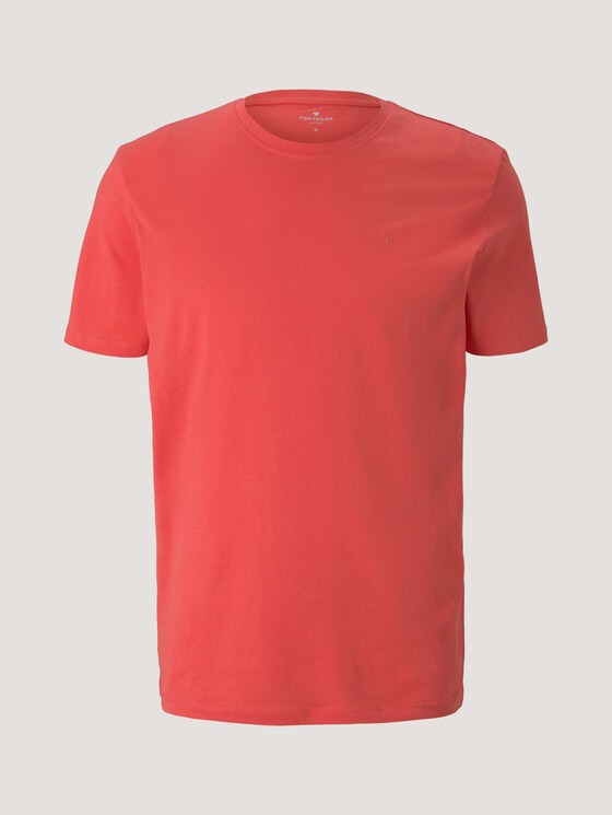 Basic T-Shirt - Männer - Plain Red Basic T-Shirt - Männer - Plain Red - 7 - TOM TAILOR