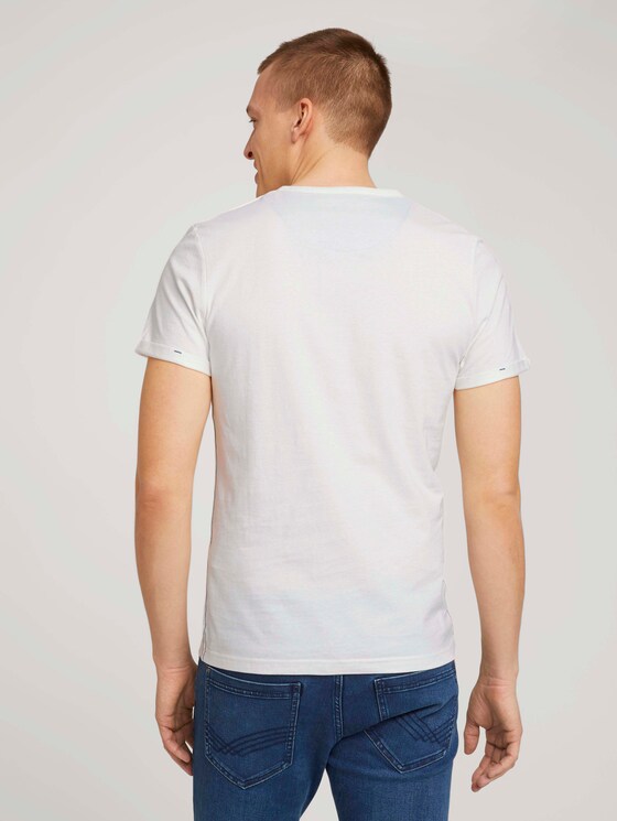 Henley T-Shirt mit Print - Männer - Off White Henley T-Shirt mit Print - Männer - Off White - 2 - TOM TAILOR