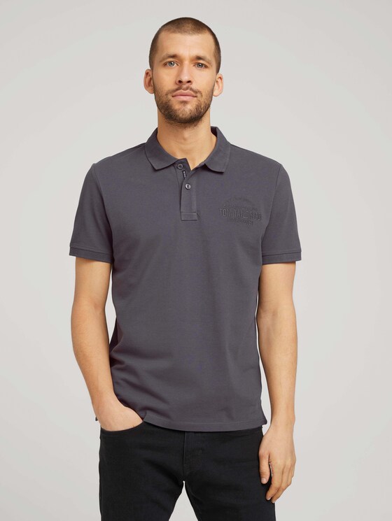 Poloshirt met logo - Mannen - Tarmac Grey Poloshirt met logo - Mannen - Tarmac Grey - 1 - TOM TAILOR