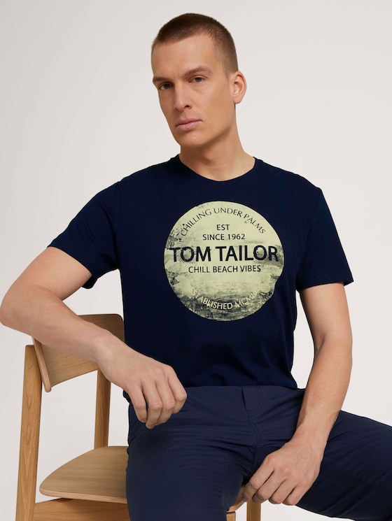 T-Shirt mit Print - Männer - Dark Blue - 5 - TOM TAILOR