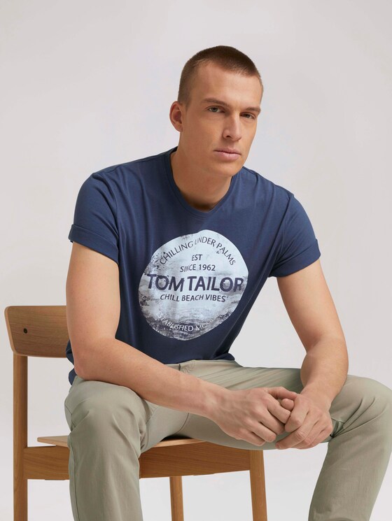 T-Shirt mit Print - Männer - light indigo blue T-Shirt mit Print - Männer - light indigo blue - 5 - TOM TAILOR