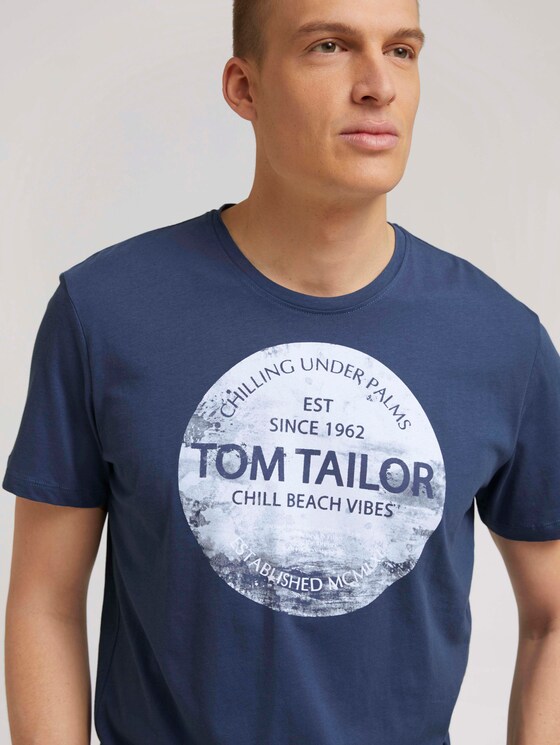 T-Shirt mit Print - Männer - light indigo blue T-Shirt mit Print - Männer - light indigo blue - 9 - TOM TAILOR