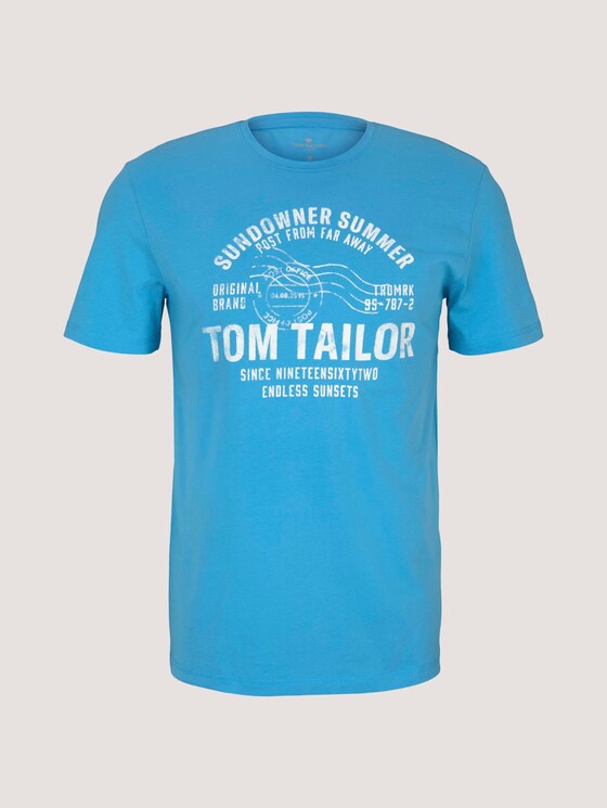 T-Shirt mit Print - Männer - aquarius turquoise T-Shirt mit Print - Männer - aquarius turquoise - 7 - TOM TAILOR