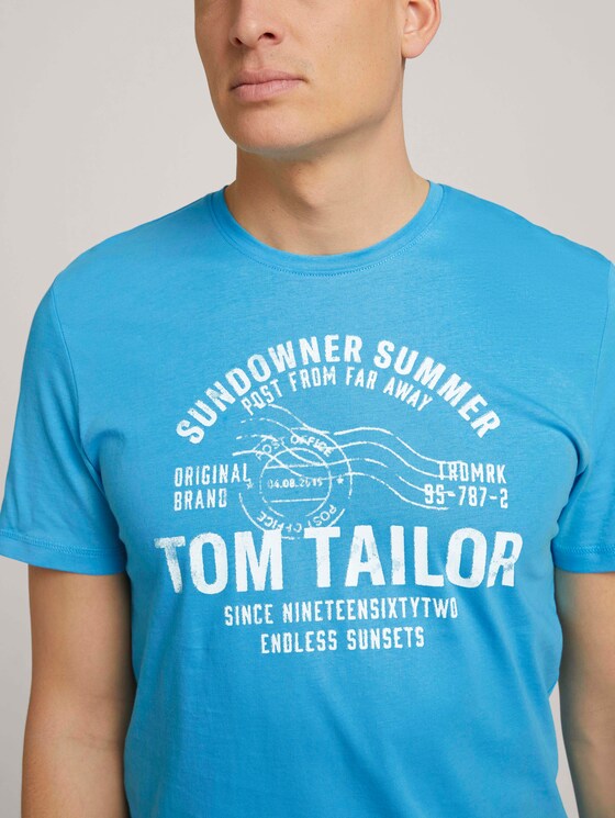 T-Shirt mit Print - Männer - aquarius turquoise T-Shirt mit Print - Männer - aquarius turquoise - 9 - TOM TAILOR