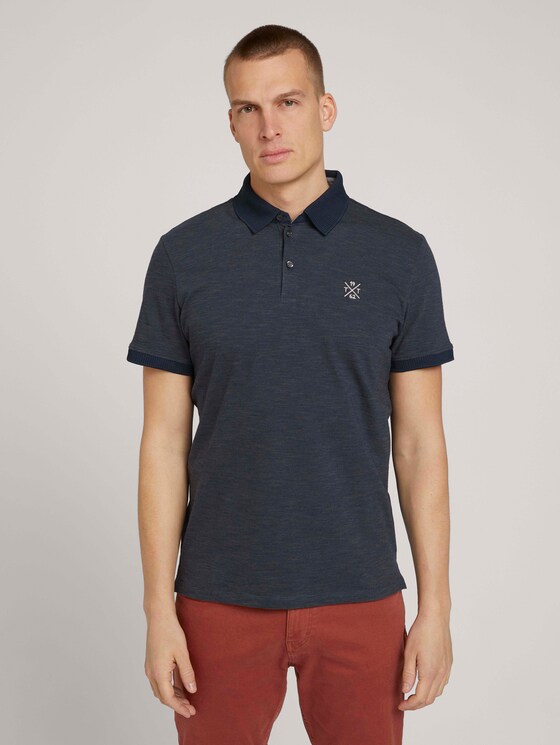 gestreiftes Poloshirt - Männer - anthra navy fine stripe gestreiftes Poloshirt - Männer - anthra navy fine stripe - 1 - TOM TAILOR