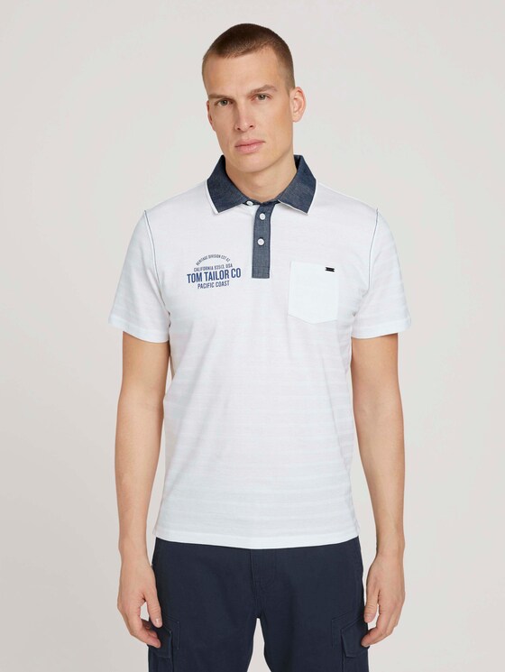 striped polo shirt - Men - Off White striped polo shirt - Men - Off White - 1 - TOM TAILOR