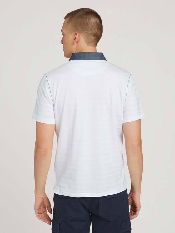 striped polo shirt - Men - Off White striped polo shirt - Men - Off White - 2 - TOM TAILOR