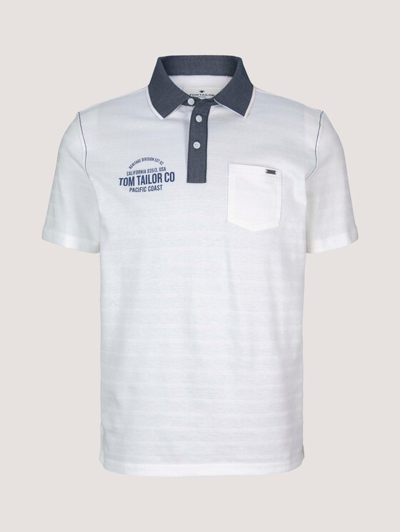 striped polo shirt - Men - Off White striped polo shirt - Men - Off White - 7 - TOM TAILOR