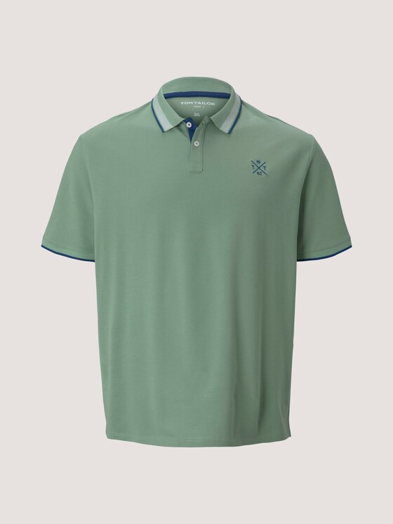 Poloshirt mit Schriftzug am Kragen - Männer - light mint green Poloshirt mit Schriftzug am Kragen - Männer - light mint green - 7 - Men Plus