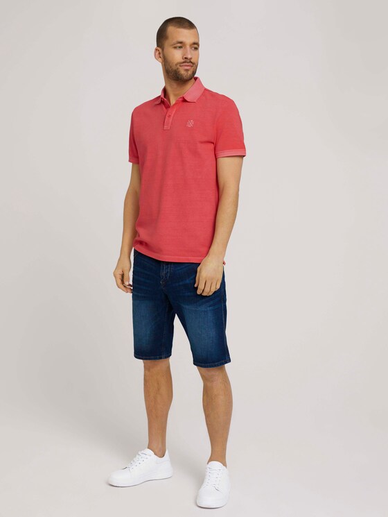 Poloshirt in leichter Waschung - Männer - Plain Red Poloshirt in leichter Waschung - Männer - Plain Red - 3 - TOM TAILOR