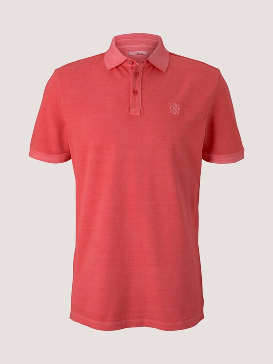 Poloshirt in leichter Waschung - Männer - Plain Red Poloshirt in leichter Waschung - Männer - Plain Red - 7 - TOM TAILOR