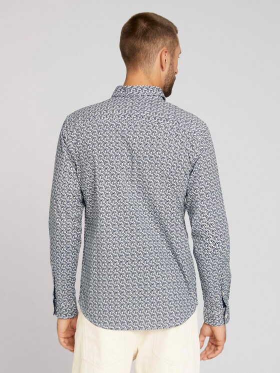gemustertes Hemd - Männer - olive navy small leaf design gemustertes Hemd - Männer - olive navy small leaf design - 2 - TOM TAILOR