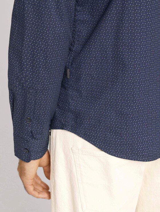 overhemd met patroon - Mannen - navy olive irregular design overhemd met patroon - Mannen - navy olive irregular design - 10 - TOM TAILOR