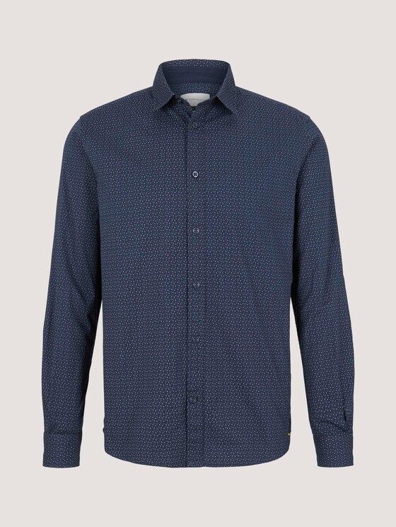overhemd met patroon - Mannen - navy olive irregular design overhemd met patroon - Mannen - navy olive irregular design - 7 - TOM TAILOR