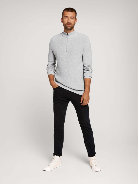 strukturierter Pullover - Männer - Light Soft Grey Melange strukturierter Pullover - Männer - Light Soft Grey Melange - 3 - TOM TAILOR