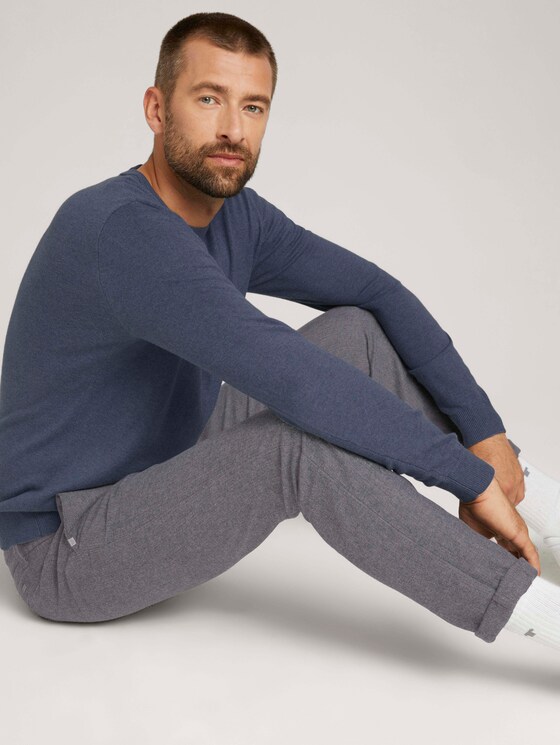strukturierter Pullover - Männer - vintage indigo blue melange strukturierter Pullover - Männer - vintage indigo blue melange - 5 - TOM TAILOR
