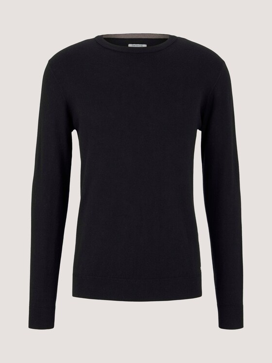 gestructureerde trui - Mannen - Black gestructureerde trui - Mannen - Black - 7 - TOM TAILOR