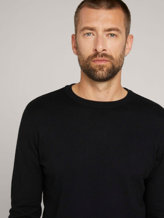 gestructureerde trui - Mannen - Black gestructureerde trui - Mannen - Black - 9 - TOM TAILOR