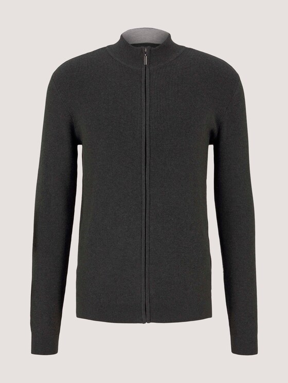 gestructureerde jas - Mannen - Black Grey Melange gestructureerde jas - Mannen - Black Grey Melange - 7 - TOM TAILOR