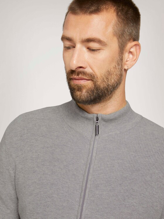 strukturierte Jacke - Männer - Light Soft Grey Melange strukturierte Jacke - Männer - Light Soft Grey Melange - 9 - TOM TAILOR