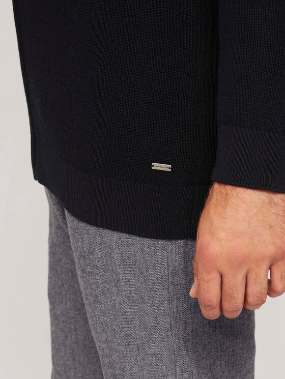 strukturierte Jacke - Männer - Black strukturierte Jacke - Männer - Black - 10 - TOM TAILOR
