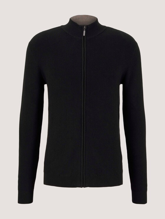 strukturierte Jacke - Männer - Black strukturierte Jacke - Männer - Black - 7 - TOM TAILOR
