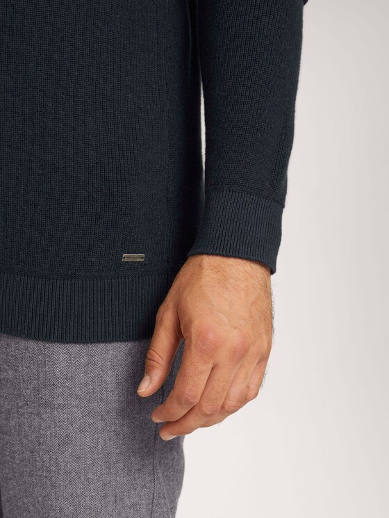 Strukturierter Rollkragenpullover - Männer - Sky Captain Blue Strukturierter Rollkragenpullover - Männer - Sky Captain Blue - 10 - TOM TAILOR