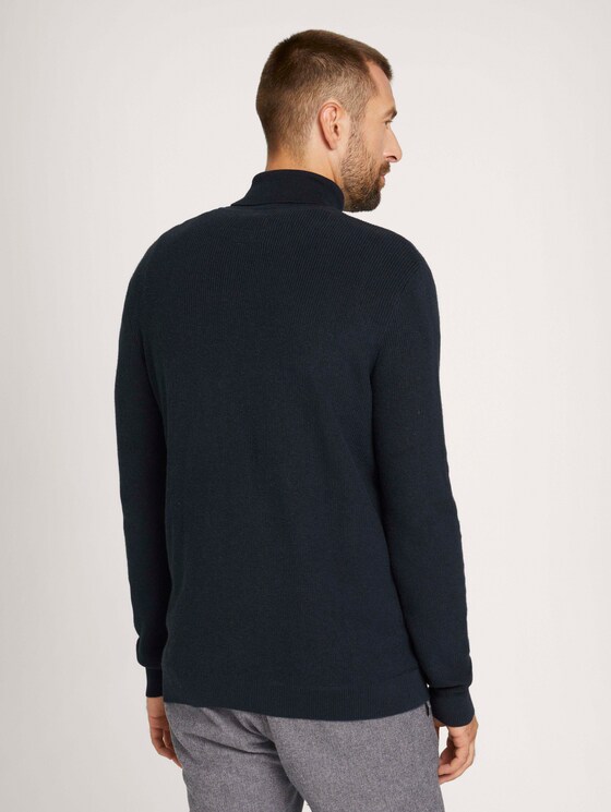 Strukturierter Rollkragenpullover - Männer - Sky Captain Blue Strukturierter Rollkragenpullover - Männer - Sky Captain Blue - 2 - TOM TAILOR
