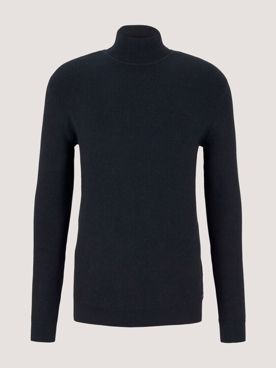 Strukturierter Rollkragenpullover - Männer - Sky Captain Blue Strukturierter Rollkragenpullover - Männer - Sky Captain Blue - 7 - TOM TAILOR