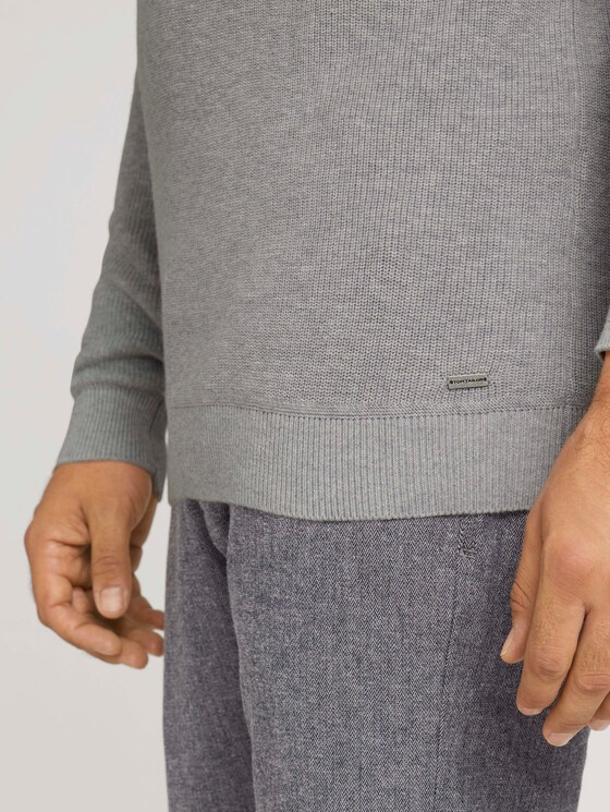 trui met rolkraag - Mannen - Light Soft Grey Melange trui met rolkraag - Mannen - Light Soft Grey Melange - 10 - TOM TAILOR
