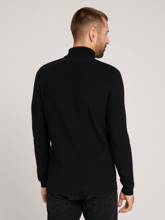 Strukturierter Rollkragenpullover - Männer - Black Strukturierter Rollkragenpullover - Männer - Black - 2 - TOM TAILOR