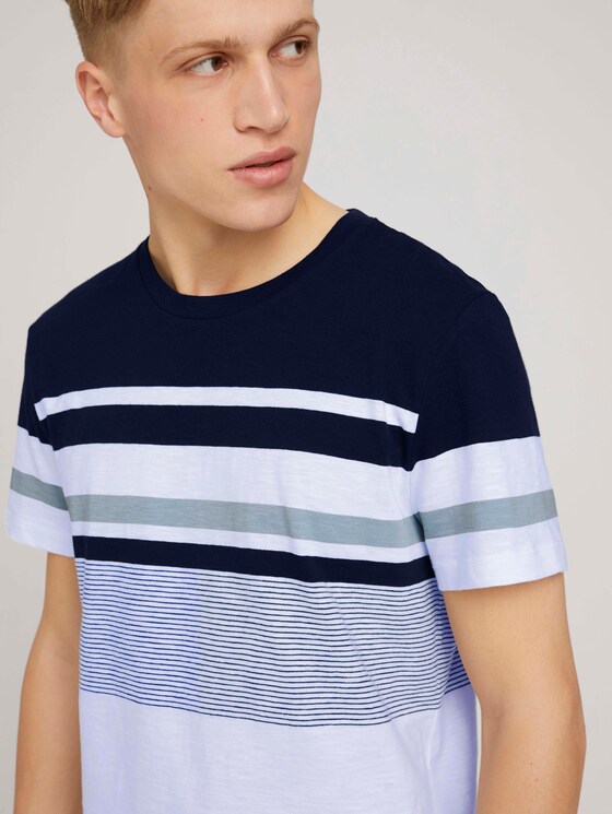 gestreiftes T-Shirt - Männer - Sky Captain Blue gestreiftes T-Shirt - Männer - Sky Captain Blue - 9 - TOM TAILOR Denim